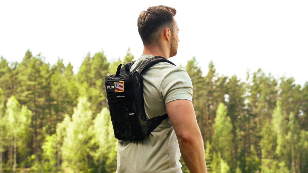 man wearing a plate carrier